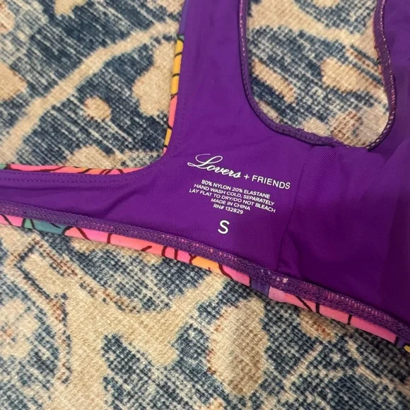 Lovers + Friends Floral Bikini - Purple, Pink, Yellow - Picture 6 of 6